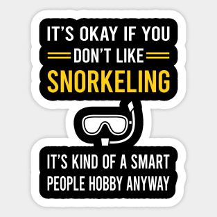 Smart People Hobby Snorkeling Snorkelling Snorkel Snorkeler Sticker